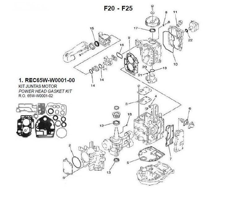 F20 / F25 2 Cyl 4-Stroke Engine Block (2)