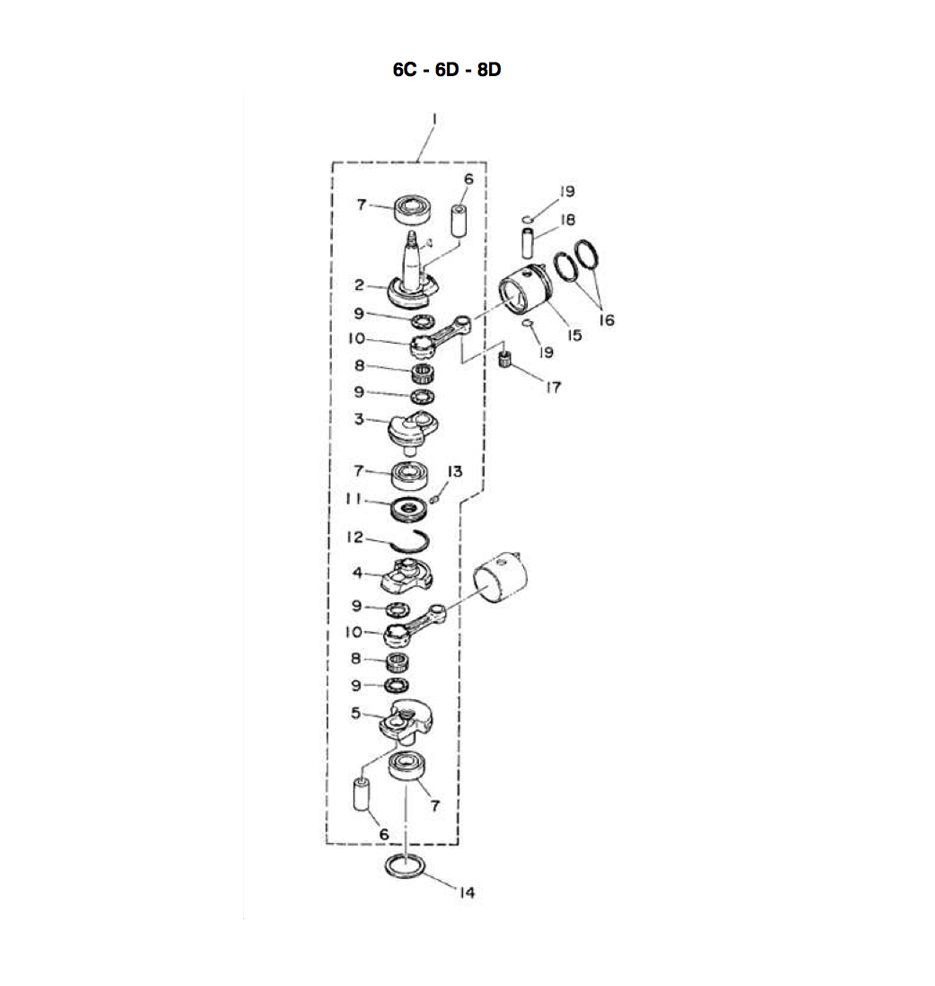 6C / 8C - 6M / 8M - 6D / 8D Crankshaft 6C / 8C - 6M / 8M - 6D / 8D Crankshaft