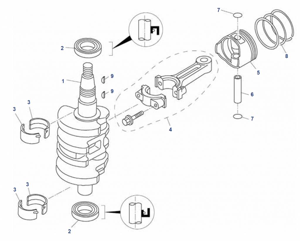 8 / 9.8 / 9.9 HP 4-Stroke (209cc) Crankshaft 8 / 9.8 / 9.9 HP 4-Stroke (209cc) Crankshaft