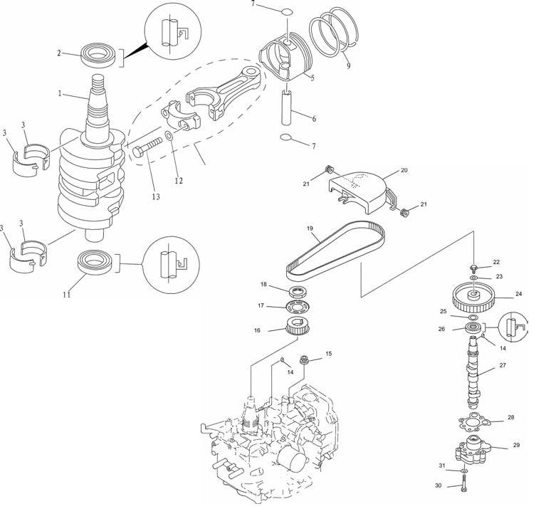 8 to 15 HP 4-Stroke 98-07 (323cc) Crankshaft