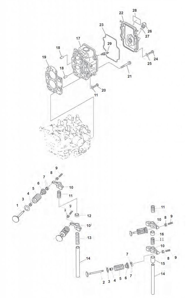 8 to 15 HP 4-Stroke 98-07 (323cc) Cylinder Head 8 to 15 HP 4-Stroke 98-07 (323cc) Cylinder Head