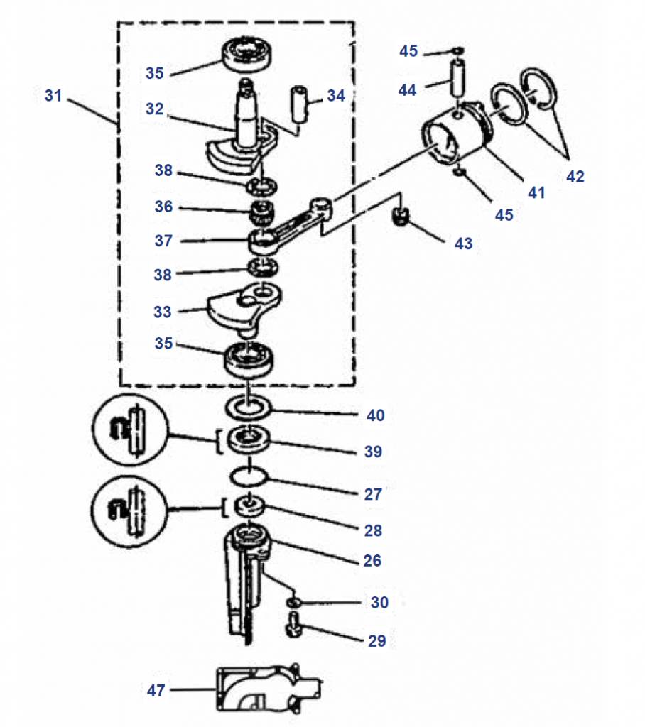 4 HP / 5 HP 2-Stroke Crankshaft 4 HP / 5 HP 2-Stroke Crankshaft