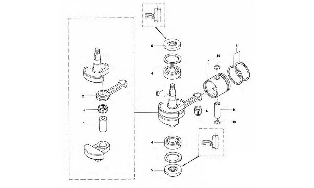 4 / 5 HP 2-Stroke Crankshaft