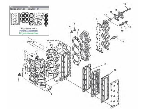 75 HP / 85 HP 2-Stroke Engine Block