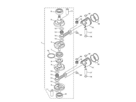 Crankshaft 40 HP 2-Stroke 2 Cyl E40X/40XMH/E40XMH/XW/XWT