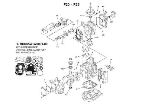 F20 / F25 2 Cyl 4-Stroke Engine Block (2)