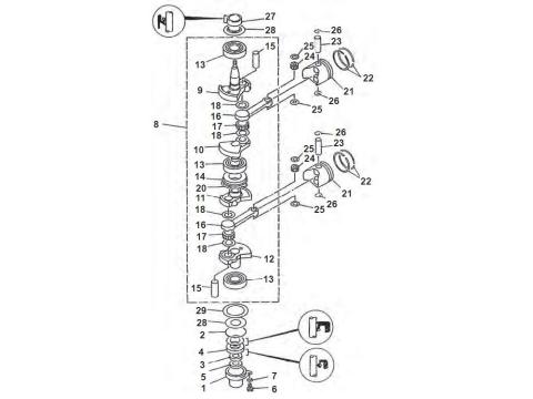 9.9 / 15 HP 2-Stroke Crankshaft
