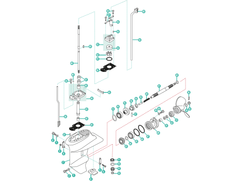 Gearcase Assembly Spare Parts