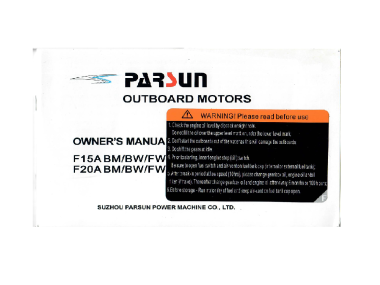 Yamaha/Parsun outboard F15A/F20A BM/BW/FW Owner's manual