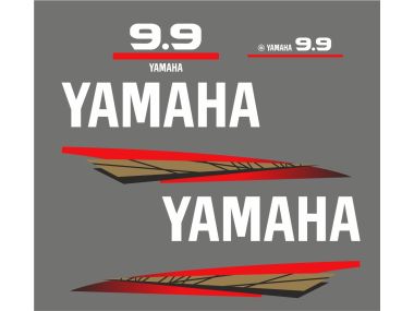 Yamaha 9.9 HP 1998-2004 Sticker Set Gold