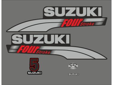 Suzuki 5 HP 2003-2009 Sticker Set