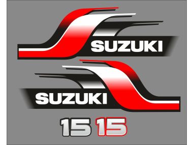 Suzuki 15 HP 1998 Sticker Set