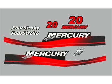 Mercury 20 HP 1999-2006 Sticker Set