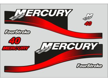 Mercury 40 HP 2001 Sticker Set
