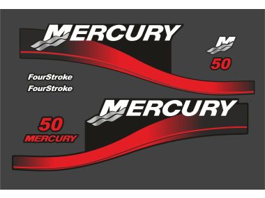 Mercury 50 HP 2003 Sticker Set