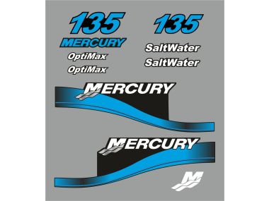 Mercury 135 HP 1999-2004 Sticker Set