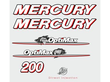 Mercury 200 HP 2007-2012 Sticker Set