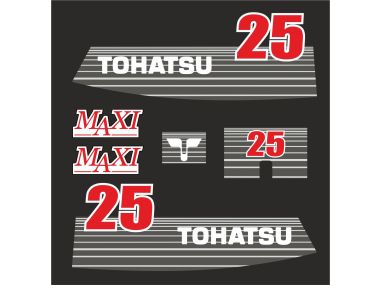 Tohatsu 25 HP 2004 Sticker Set