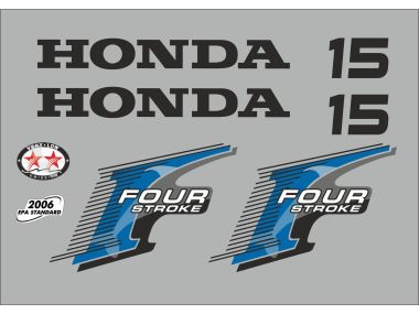 Honda 15 HP 2006 Sticker Set