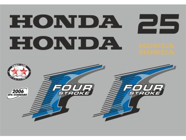 Honda 25 HP 2006 Sticker Set