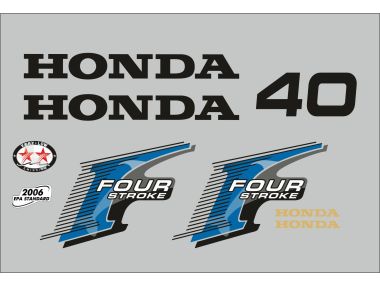 Honda 40 HP 2006 Sticker Set