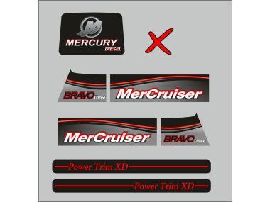 DiscontinuedDecals Mercruiser 350 Mag MPI Blue Decal – OEM Style – Made In USA