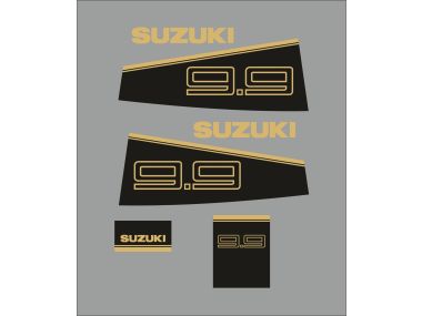 Suzuki 9.9 HP 1988-1990 Sticker Set