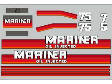Mariner 75 HP 1984-1990 Sticker Set