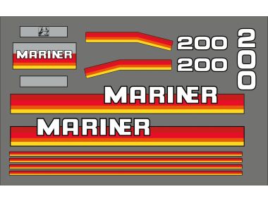 Mariner 200 HP 1984-1990 Sticker Set
