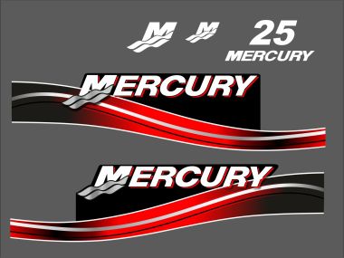 Mercury 25 HP 2005-2007 Sticker Set