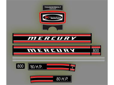 Mercury 80 HP Kiekheafer Sticker Set
