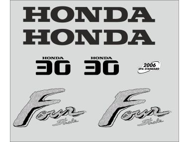 Honda 30 HP 2003 Sticker Set