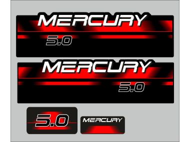 Mercury 5 HP 1994-1998 Sticker Set