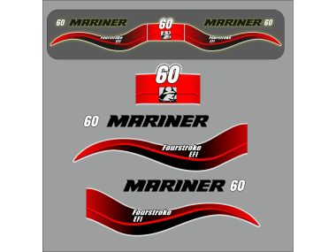 Mariner 60 HP 2003-2005 Sticker Set