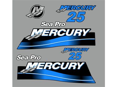 Mercury 25 HP SeaPro 2007 Sticker Set