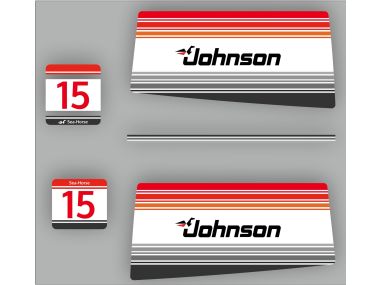 Johnson 15 HP Sea Horse 1988 Sticker Set