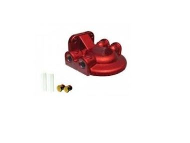 Bracket INOX 316 stainless steel with 2 plugs and 2 connection tubes 3/8 "10 mm RED (GLM25031)