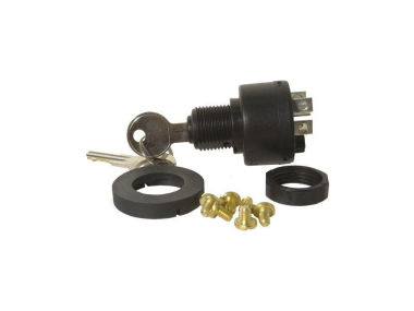 OMC ignition switch plastic 5 + 1 terminals, 3 positions: off-ignition start (choke) (MP39760)