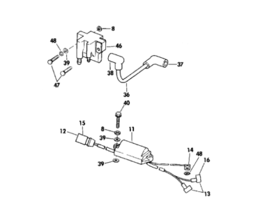 Johnson Evinrude 4/5HP 2 Stroke Power Pack Ignition Coil Assembly (582508 583667)