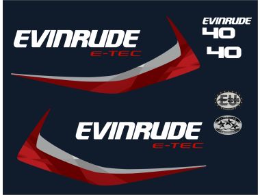 Evinrude E-Tec 40 HP Sticker Set