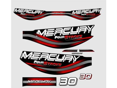 Mercury 30 HP FourStroke 1999-2003 Sticker Set
