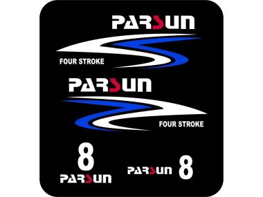 Parsun 8 HP Sticker Set