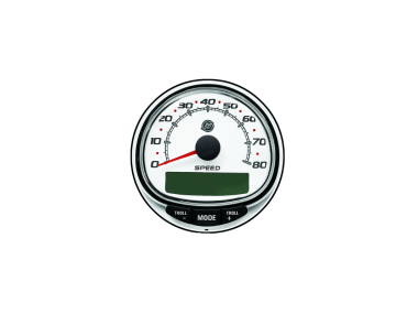 Mercury SC1000 Speedometer White 80 MPH (8M0135627)