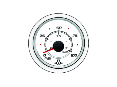 Mercury SC100 Oil Pressure Gauge 0-100 PSI (52mm) (8M0052869)