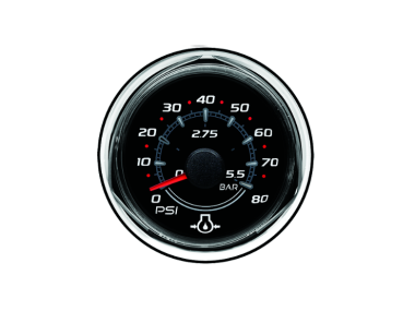 Mercury SC 100 Oil Pressure Gauge 0-80 PSI 52MM (8M0069427)