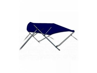 Aluminum 3 Bow Bimini Top ''Navishade'' (Blue) incl. storage cover
