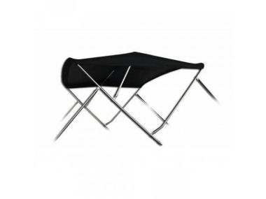 Stainless Steel 3 Bow Bimini Top ''Sunmaster'' (Black) incl. storage cover