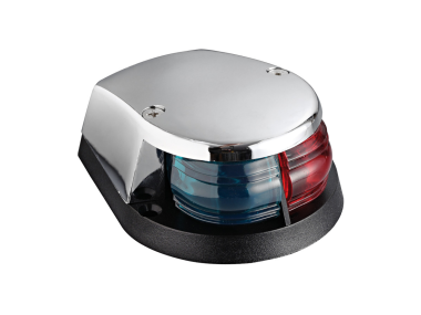 Red/green bow navigation light chromed cap