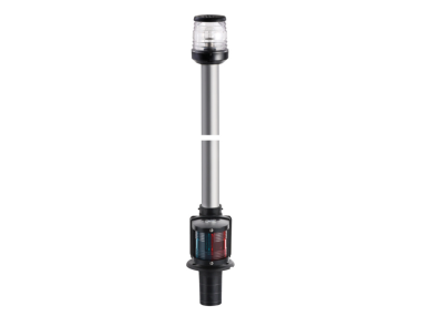 Recessed Black/White Navigation Lights With Post 100 cm 360° Red/Green Light