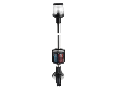 Recessed Black/White Navigation Lights With Combined Light Pole 100 cm